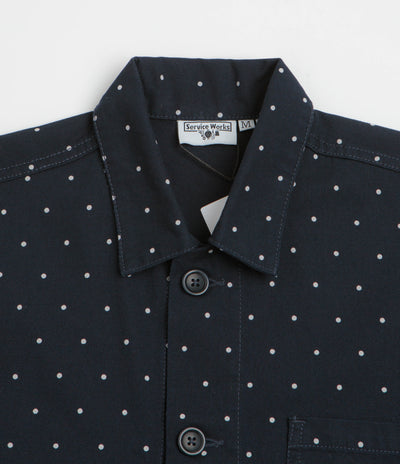 Service Works Polka Dot Chore Shirt in Navy