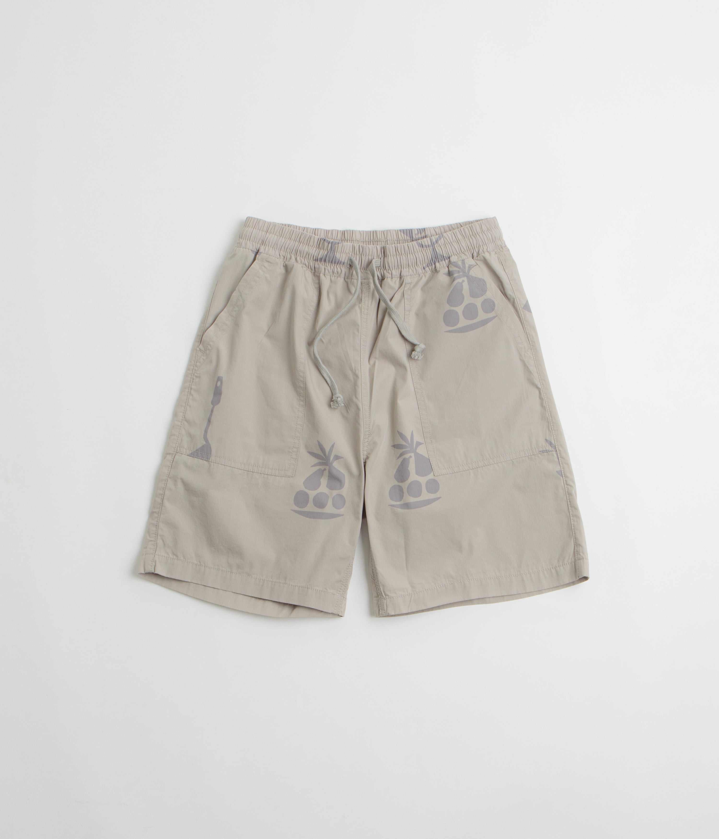Service Works Poplin Printed Chef Shorts in Stone