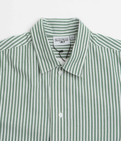 Service Works Poplin Stripe Waiter Shirt - Forest