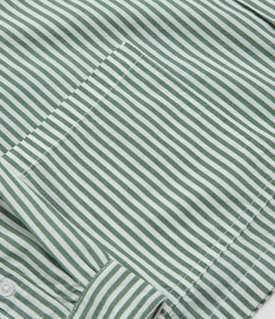 Service Works Poplin Stripe Waiter Shirt - Forest