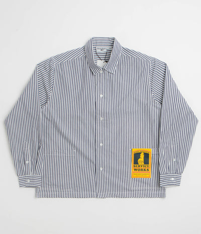 Service Works Poplin Stripe Waiter Shirt - Royal