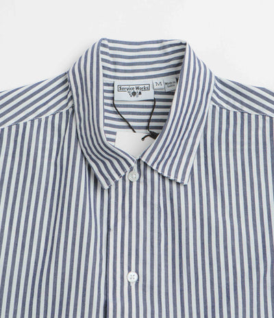 Service Works Poplin Stripe Waiter Shirt - Royal