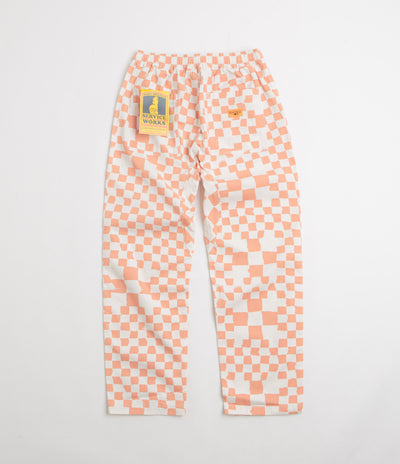 Service Works Printed Chef Pants in Salmon Checker