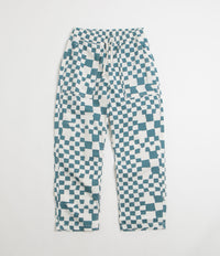 Service Works Printed Chef Pants in Teal Checker