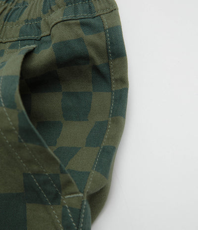 Service Works Printed Chef Shorts in Olive Checker