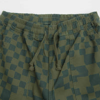 Service Works Printed Chef Shorts in Olive Checker thumbnail