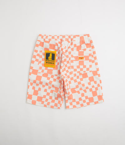 Service Works Printed Chef Shorts - Salmon Checker
