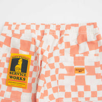 Service Works Printed Chef Shorts - Salmon Checker thumbnail