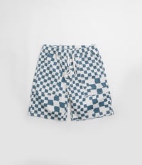 Service Works Printed Chef Shorts in Teal Checker