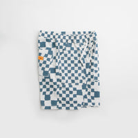 Service Works Printed Chef Shorts in Teal Checker thumbnail