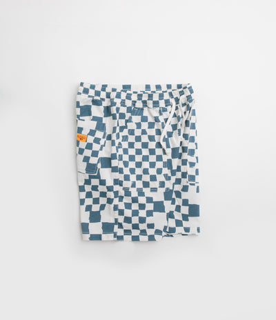 Service Works Printed Chef Shorts in Teal Checker