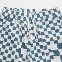 Service Works Printed Chef Shorts in Teal Checker thumbnail