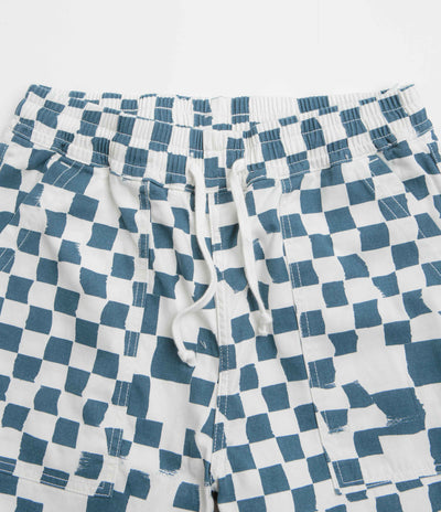 Service Works Printed Chef Shorts in Teal Checker