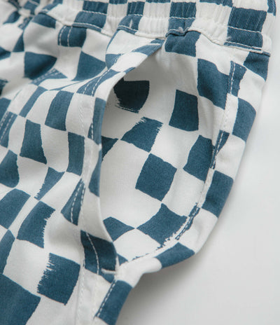 Service Works Printed Chef Shorts in Teal Checker