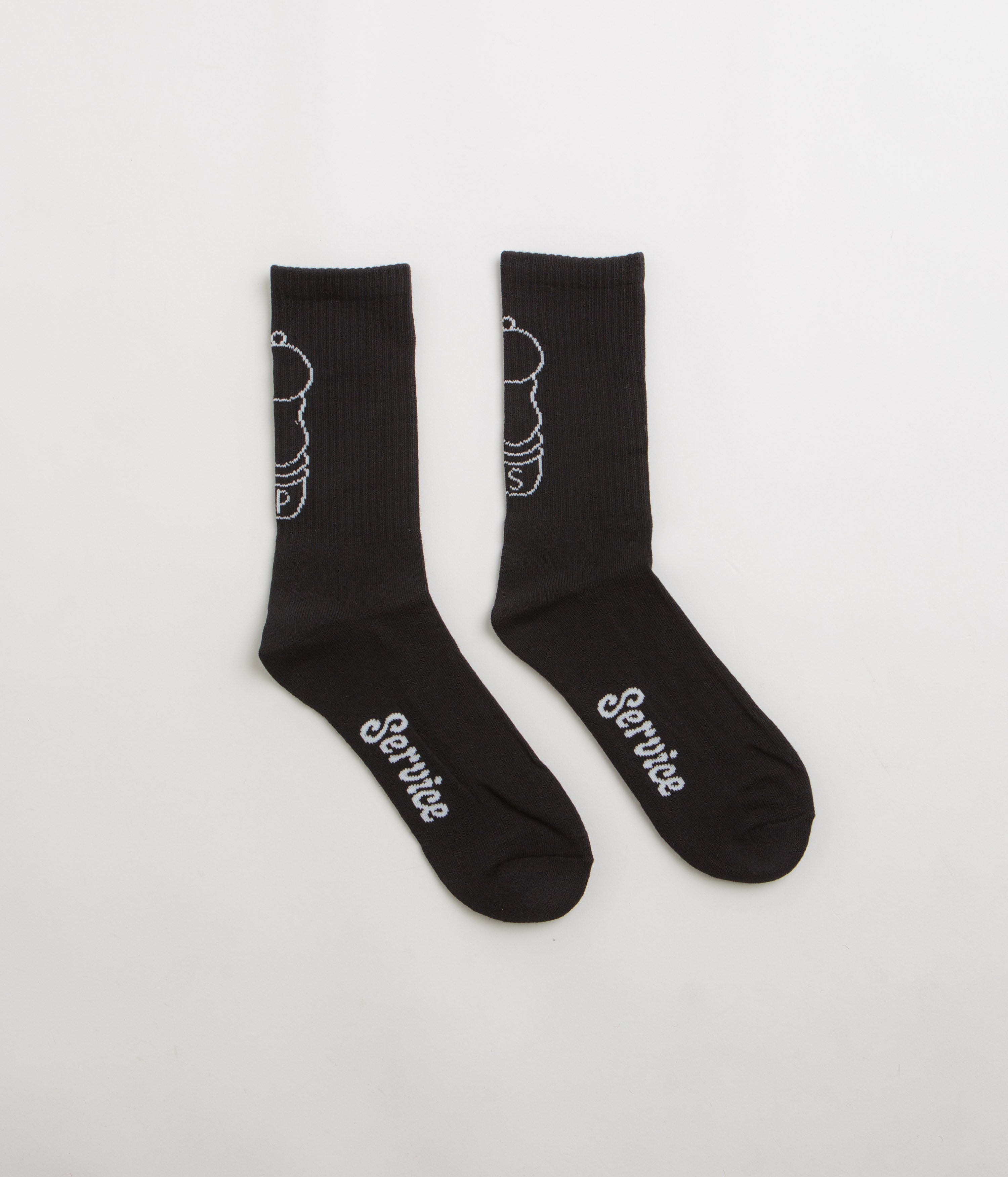 Service Works Salt + Pepper Socks in Black