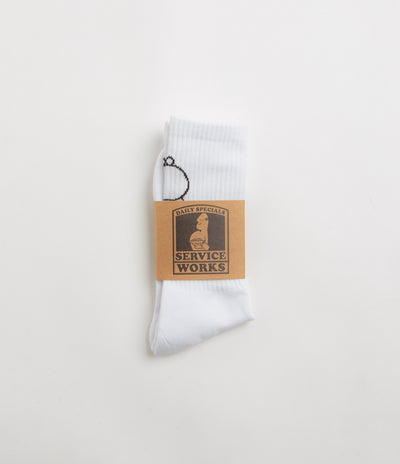 Service Works Salt + Pepper Socks in White