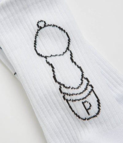 Service Works Salt + Pepper Socks in White