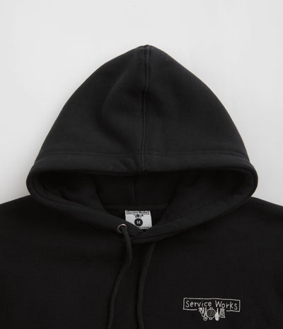 Service Works Scribble Logo Hoodie - Black