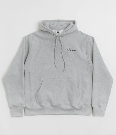 Service Works Script Logo Hoodie in Marl Grey