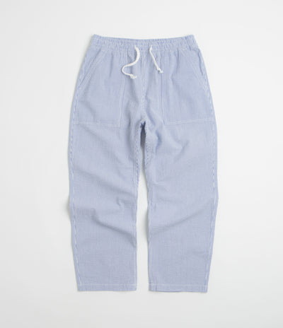 Service Works Seersucker Chef Pants in Navy Stripe