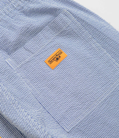 Service Works Seersucker Chef Pants in Navy Stripe