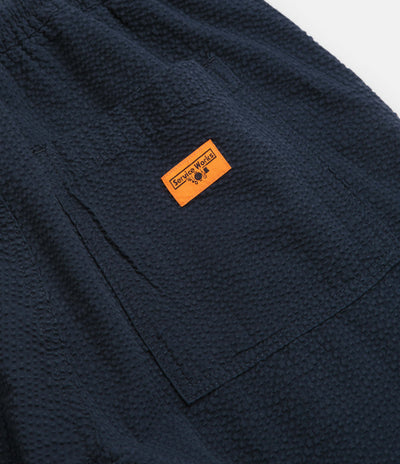 Service Works Seersucker Chef Shorts - Dark Navy
