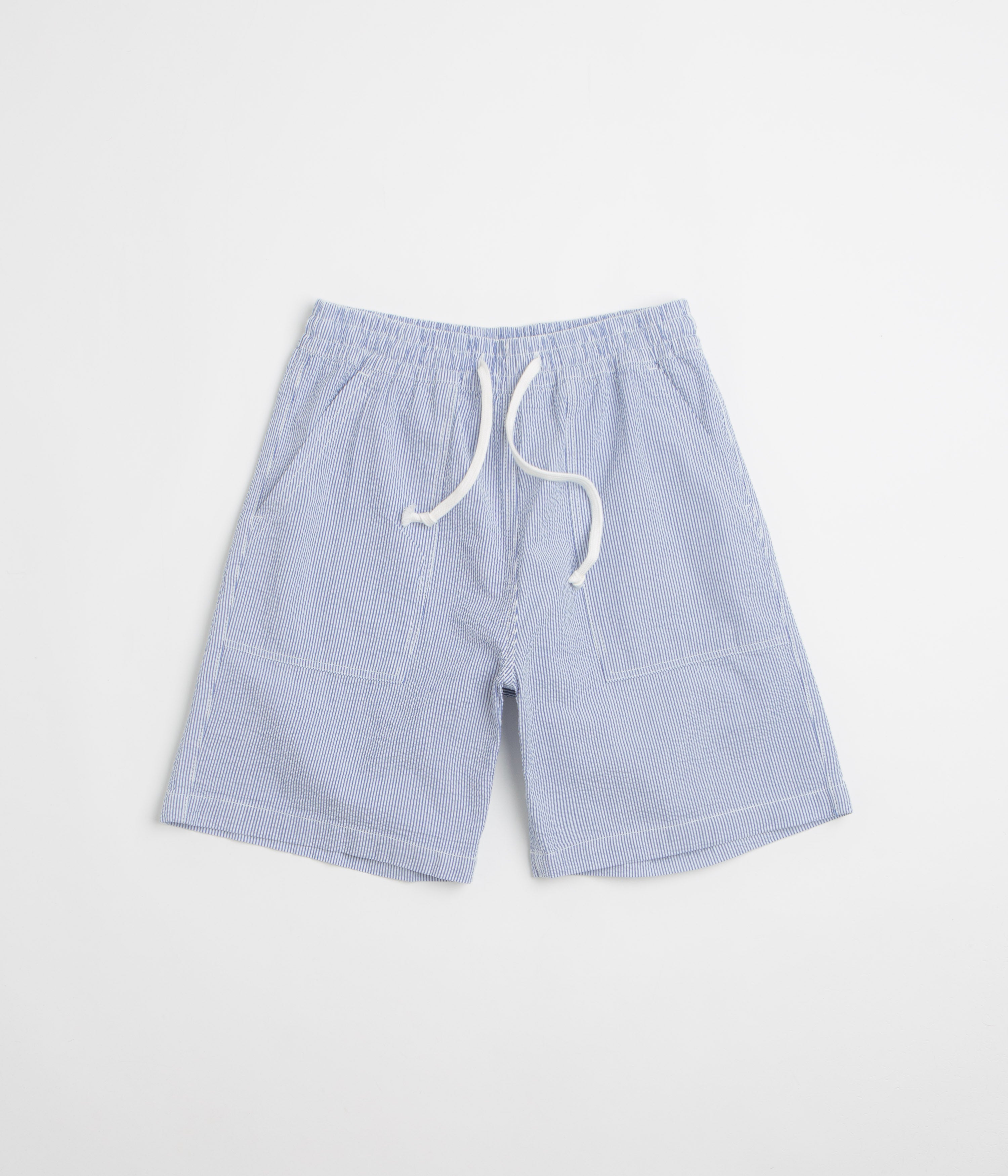 Service Works Seersucker Chef Shorts - Navy Stripe