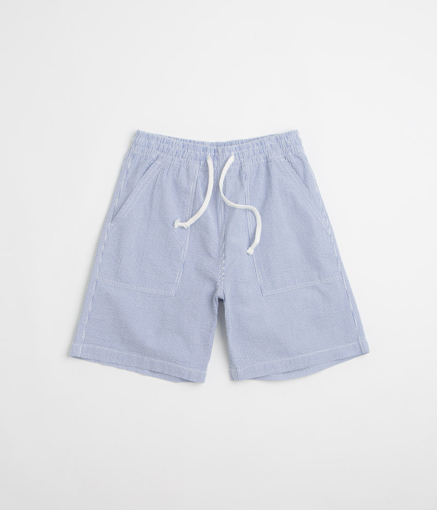 Service Works Seersucker Chef Shorts - Navy Stripe