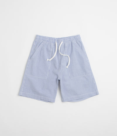 Service Works Seersucker Chef Shorts - Navy Stripe
