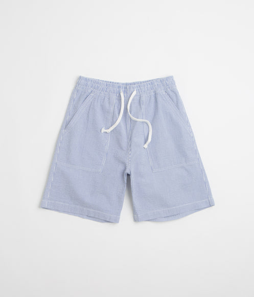 Service Works Seersucker Chef Shorts - Navy Stripe