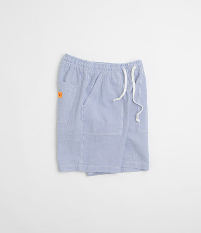 Service Works Seersucker Chef Shorts - Navy Stripe