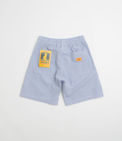 Service Works Seersucker Chef Shorts - Navy Stripe