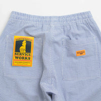 Service Works Seersucker Chef Shorts - Navy Stripe thumbnail