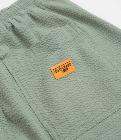 Service Works Seersucker Chef Shorts - Sage