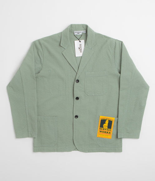 Service Works Seersucker Server Suit Jacket - Sage