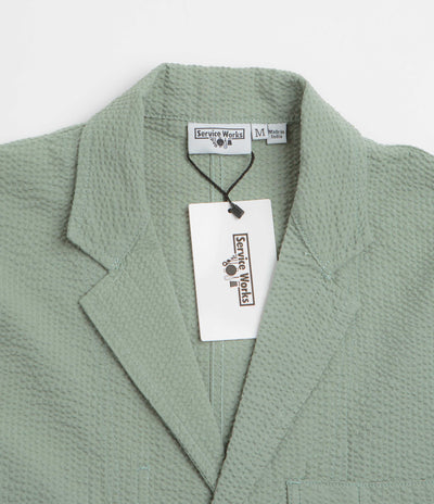 Service Works Seersucker Server Suit Jacket - Sage