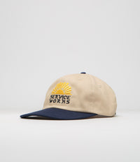 Service Works Sunnyside Up Cap in Off-White and Navy