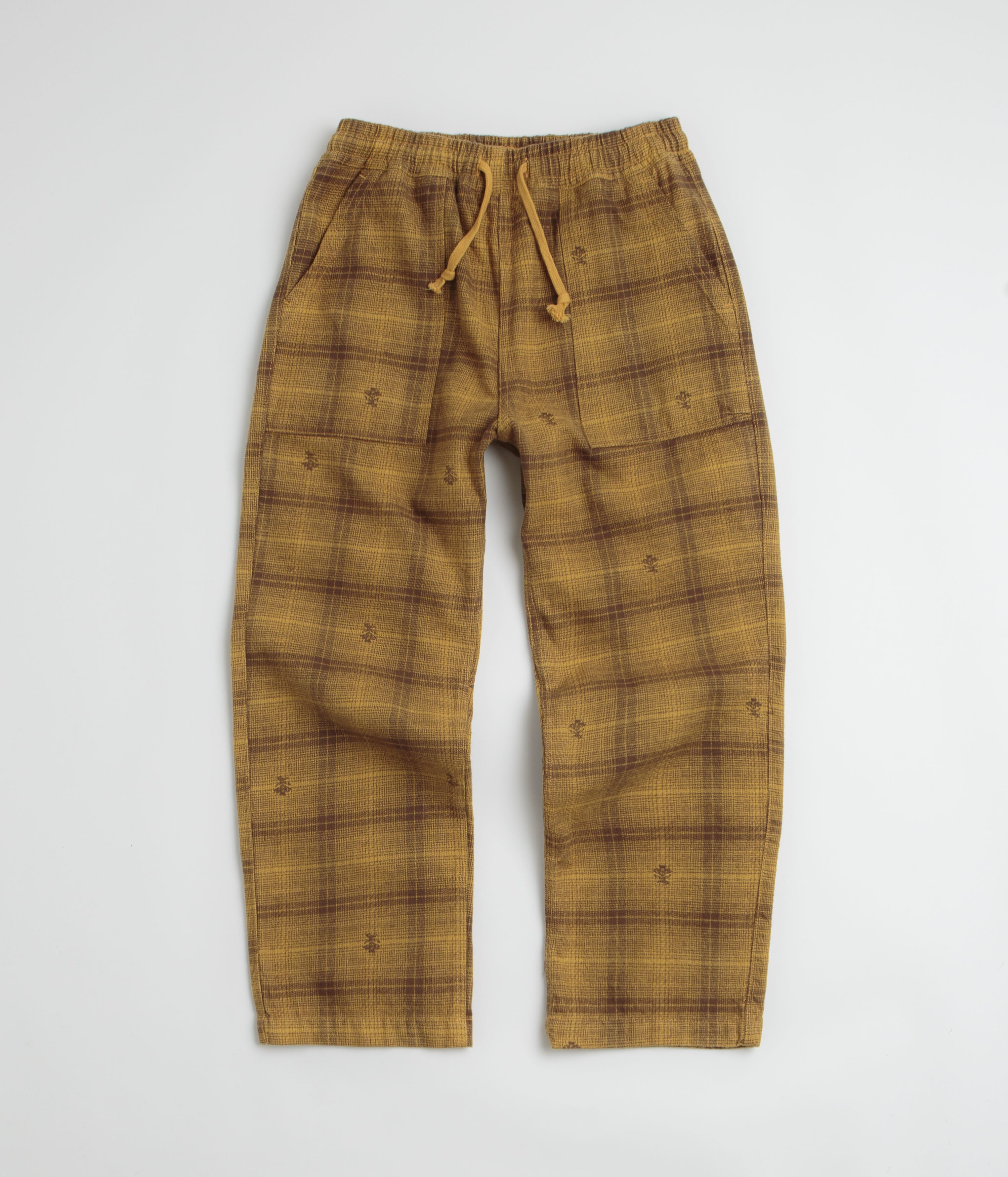 Service Works Thistle Plaid Chef Pants in Ochre
