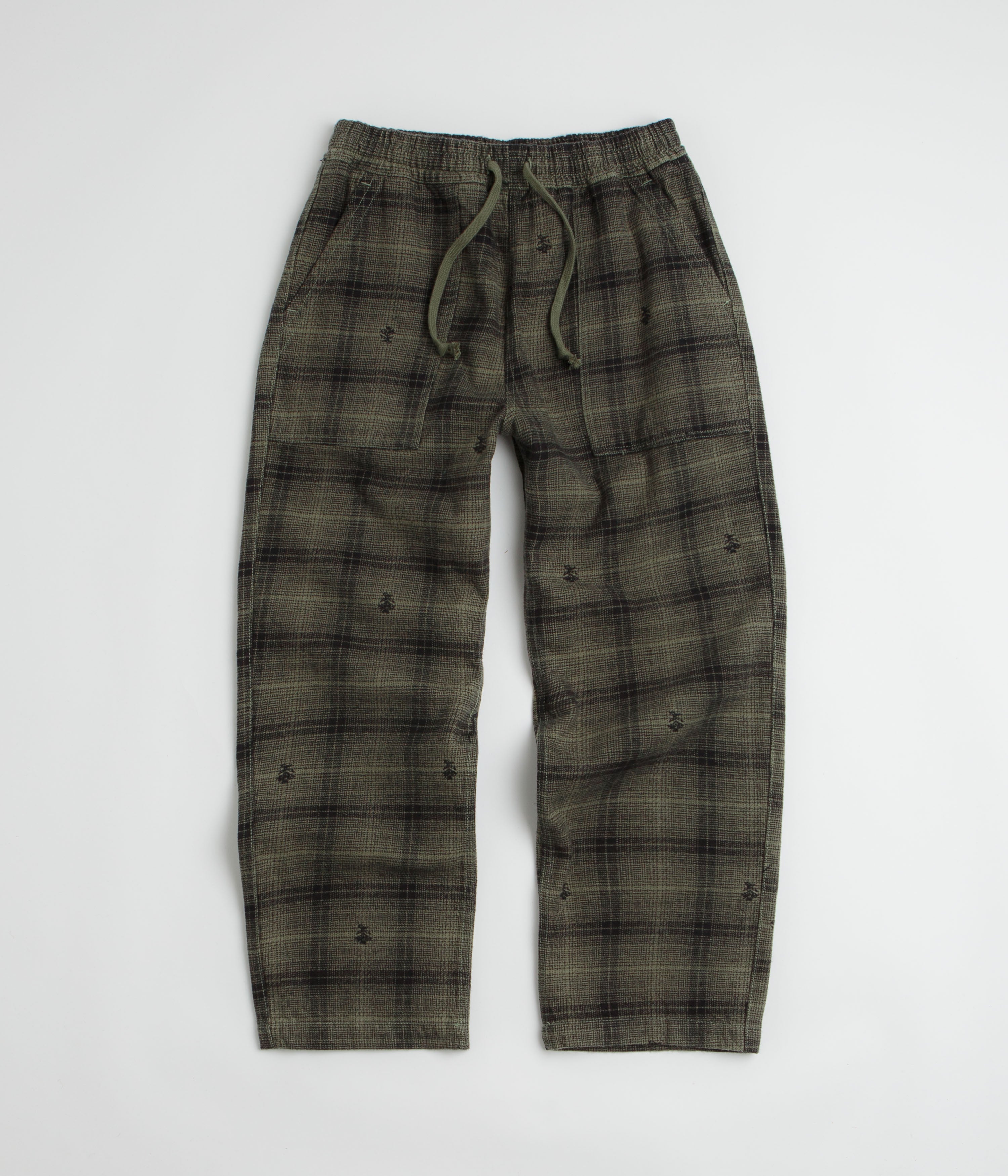 Service Works Thistle Plaid Chef Pants in Olive