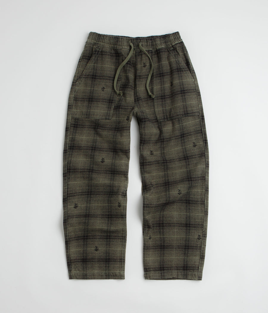 Service Works Thistle Plaid Chef Pants in Olive