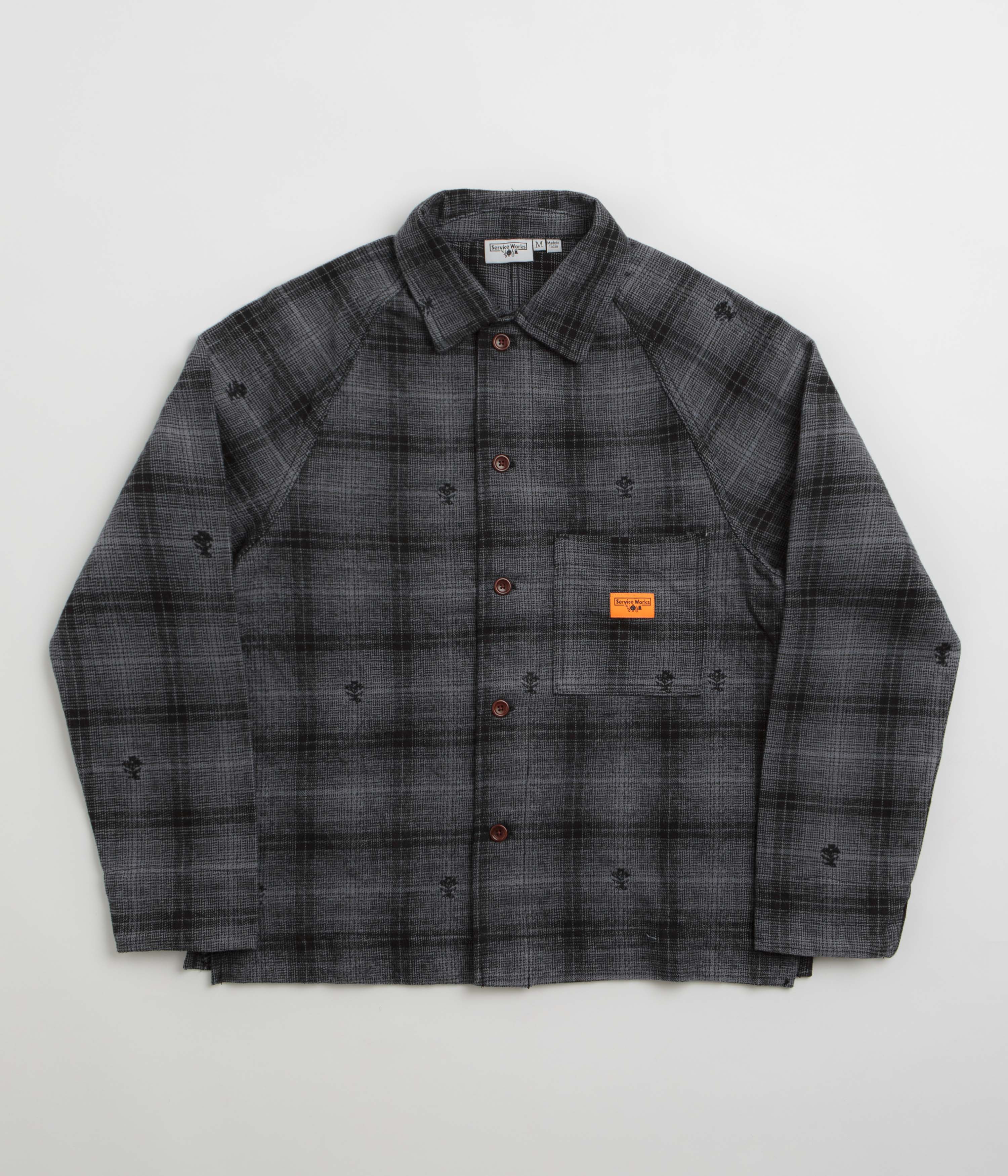 Service Works Thistle Plaid FOH Jacket in Black