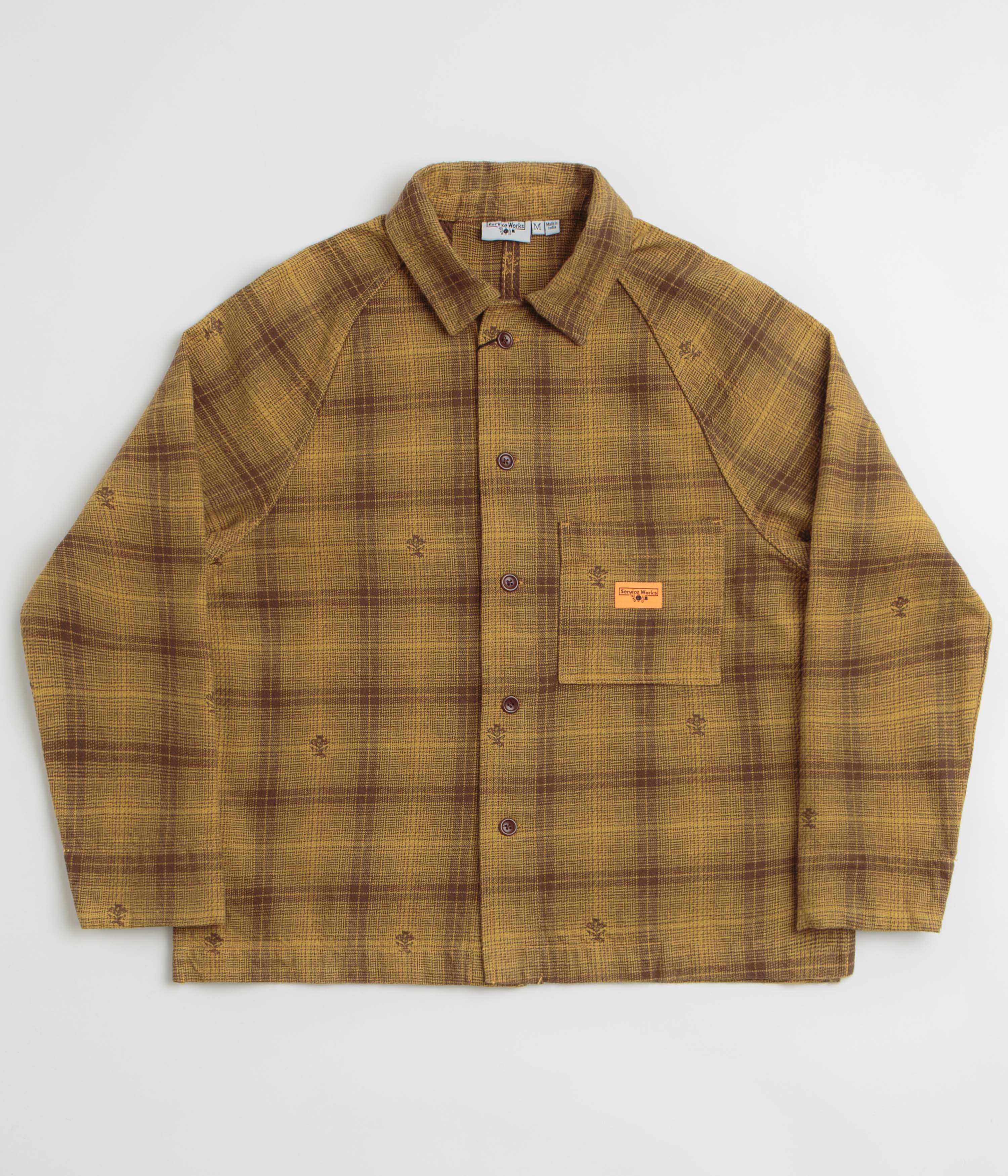 Service Works Thistle Plaid FOH Jacket in Ochre