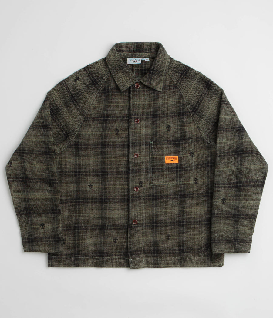 Service Works Thistle Plaid FOH Jacket in Olive