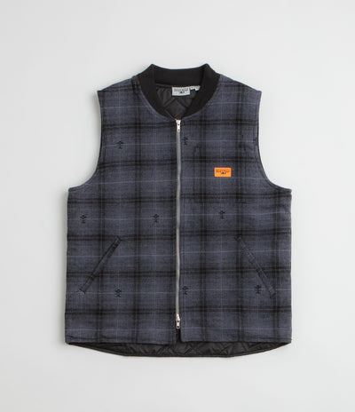 Service Works Thistle Plaid Work Vest - Black