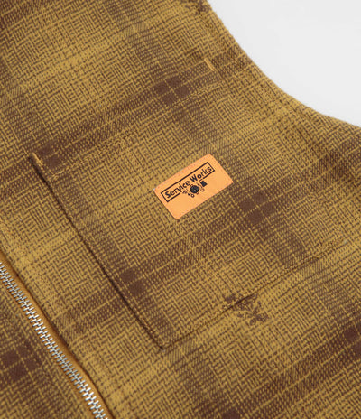 Service Works Thistle Plaid Work Vest - Ochre