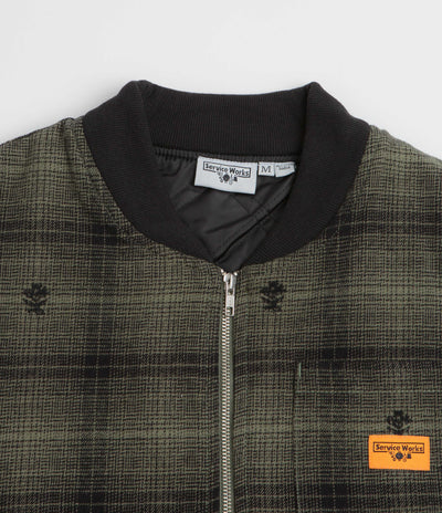 Service Works Thistle Plaid Work Vest - Olive