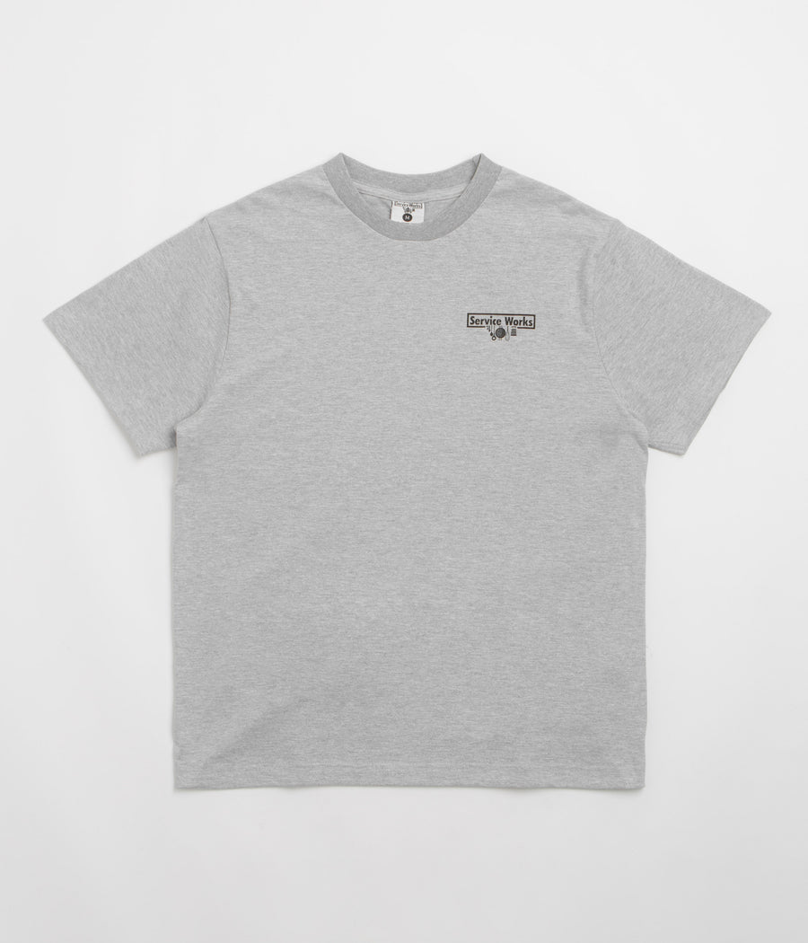 Service Works Trademark T-Shirt - Heather Grey / Black