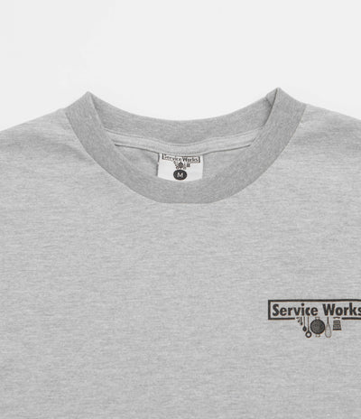 Service Works Trademark T-Shirt - Heather Grey / Black