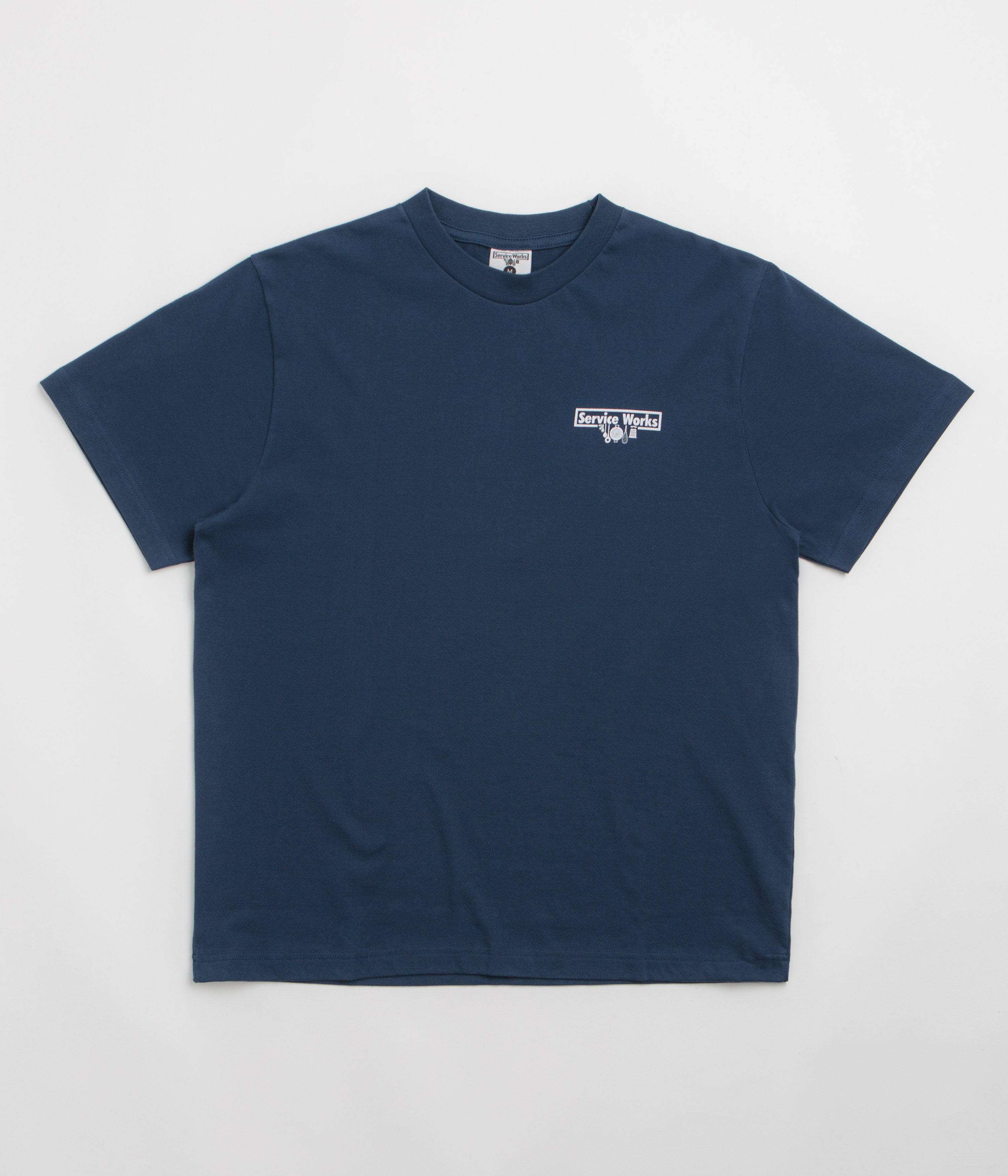 Service Works Trademark T-Shirt in Navy and White