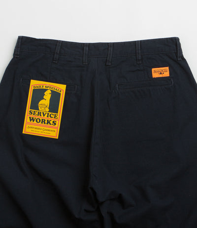 Service Works Twill Part Timer Shorts in Dark Navy